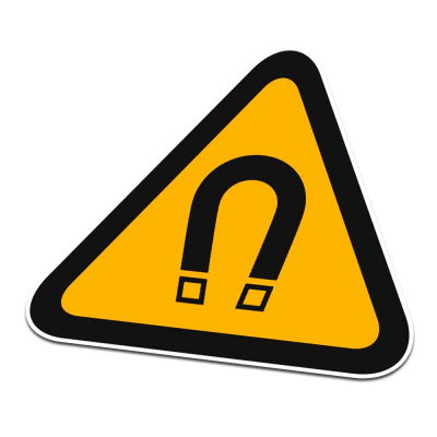 Magnetisch Pictogramsticker Waarschuwing Zwart Oranje - 1 Magnetisch Pictogramsticker Waarschuwing Zwart Oranje - 1