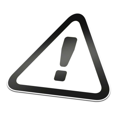 Gevaar Pictogramsticker Waarschuwing Zwart Wit - 1 Gevaar Pictogramsticker Waarschuwing Zwart Wit - 1