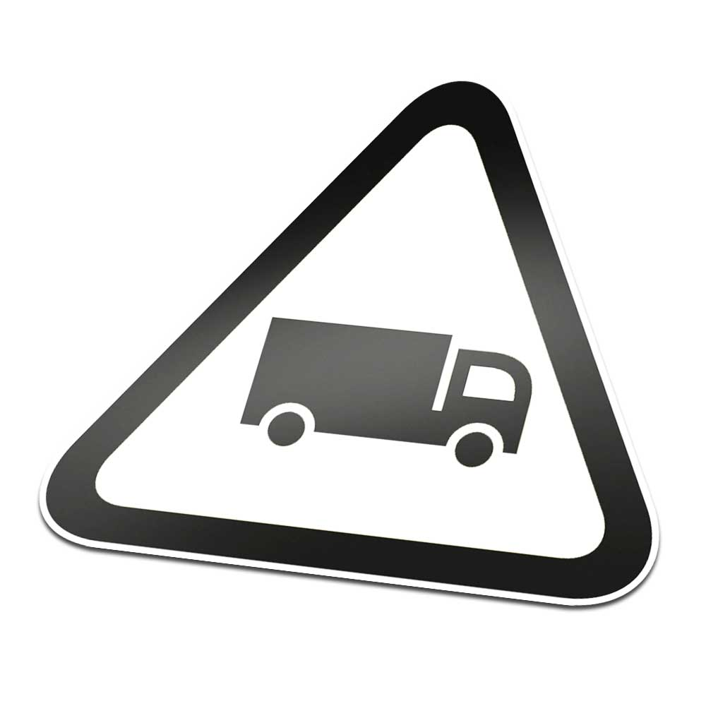 Piktogramm-Aufkleber für große Fahrzeuge, Warnung, Schwarz, Weiß – 1
