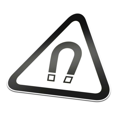 Magnetisch Pictogramsticker Waarschuwing Zwart Wit - 1 Magnetisch Pictogramsticker Waarschuwing Zwart Wit - 1