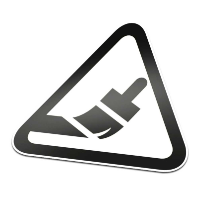 Pas Geschilderd Pictogramsticker Waarschuwing Zwart Wit - 1 Pas Geschilderd Pictogramsticker Waarschuwing Zwart Wit - 1