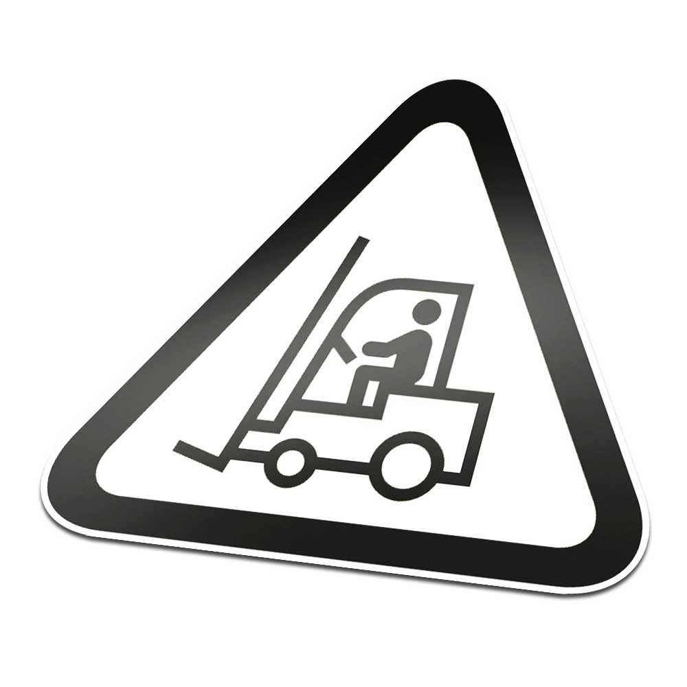 Transportvoertuigen Pictogramsticker Waarschuwing Zwart Wit - 1