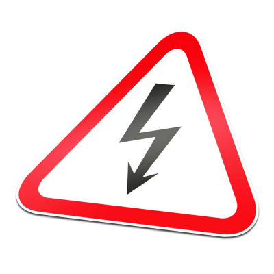 Hoogspanning Pictogramsticker Waarschuwing Rood Wit - 1