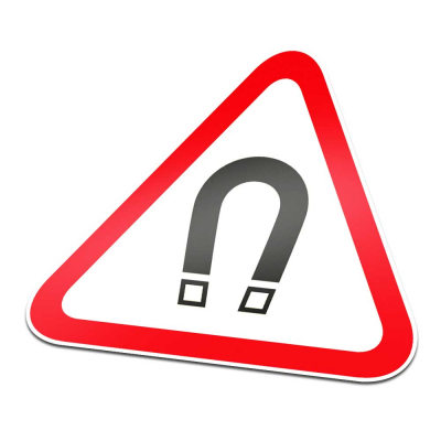 Magnetisch Pictogramsticker Waarschuwing Rood Wit - 1