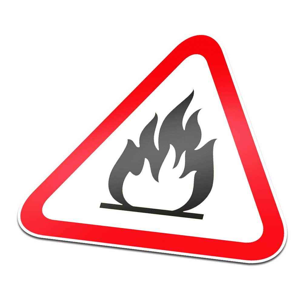 Piktogramm-Aufkleber „Warnung für brennbare Stoffe“ rot weiß - 1