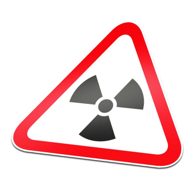 Radioactieve Stoffen Pictogramsticker Waarschuwing Rood Wit - 1 Radioactieve Stoffen Pictogramsticker Waarschuwing Rood Wit - 1