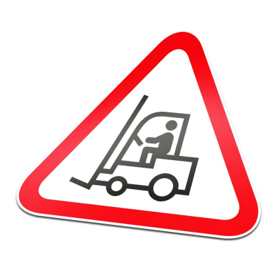 Transportvoertuigen Pictogramsticker Waarschuwing Rood Wit - 1 Transportvoertuigen Pictogramsticker Waarschuwing Rood Wit - 1