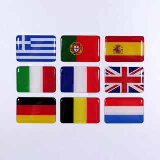 3D vlag stickers alle landen mogelijk - 1