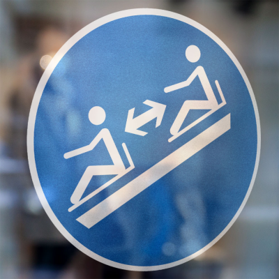 Gebodspictogram Afstand Houden Verplicht Sticker - 2