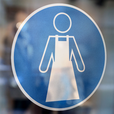 Gebodspictogram Beschermschort verplicht sticker - 2 Gebodspictogram Beschermschort verplicht sticker - 2