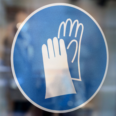 Gebodspictogram Handschoenen verplicht sticker - 2