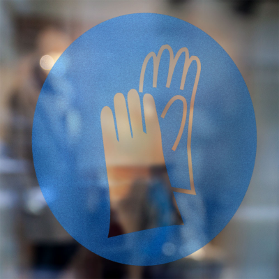 Gebodspictogram Handschoenen verplicht sticker - 3