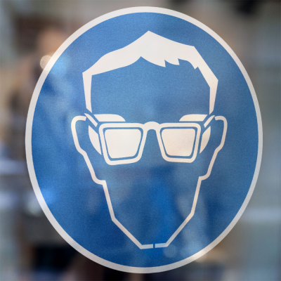 Gebodspictogram Oogbescherming verplicht sticker - 2