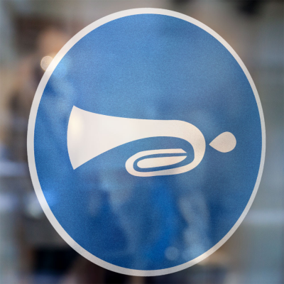 Gebodspictogram Signaal geven verplicht sticker - 2