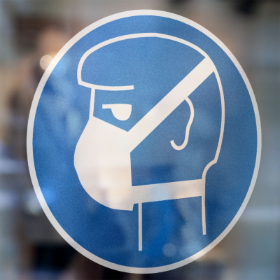 Gebodspictogram Stofmasker verplicht sticker - 2