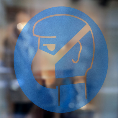 Gebodspictogram Stofmasker verplicht sticker - 3