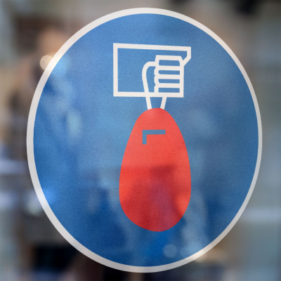 Gebodspictogram Vluchtmasker  sticker - 3