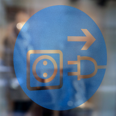 Gebodspictogram Voor het openen stekker uit stopcontact halen sticker - 3