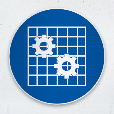 Gebodspictogram afschermen verplicht sticker - 4 Gebodspictogram afschermen verplicht sticker - 4