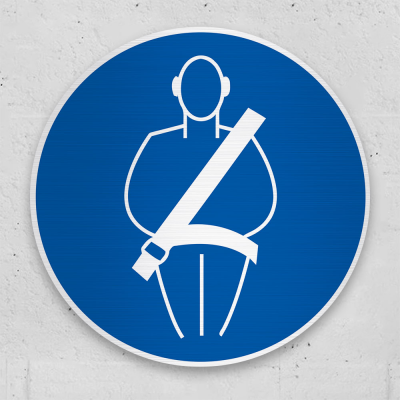 Gebodspictogram Gordel verplicht sticker - 4 Gebodspictogram Gordel verplicht sticker - 4