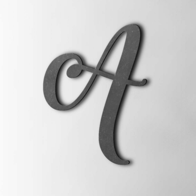 Houten Letter A Back to Black MDF Zwart - 1