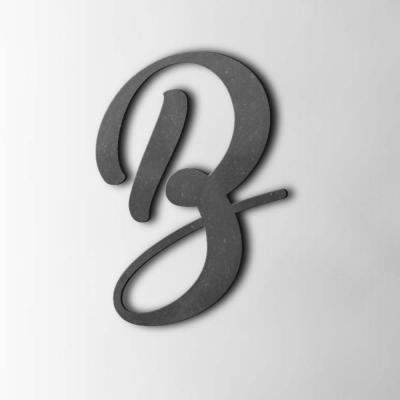 Houten Letter B Back To Black MDF Zwart - 1 Houten Letter B Back To Black MDF Zwart - 1