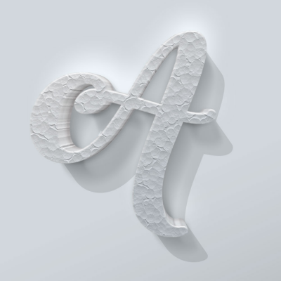 Piepschuim Letter A Back to Black - 1 Piepschuim Letter A Back to Black - 1