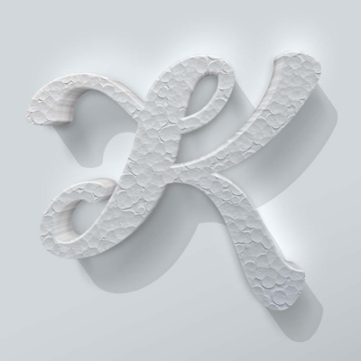 Piepschuim Letter K Back to Black - 1