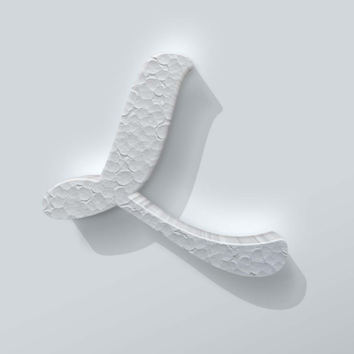 Piepschuim Letter L Back to Black - 1 Piepschuim Letter L Back to Black - 1