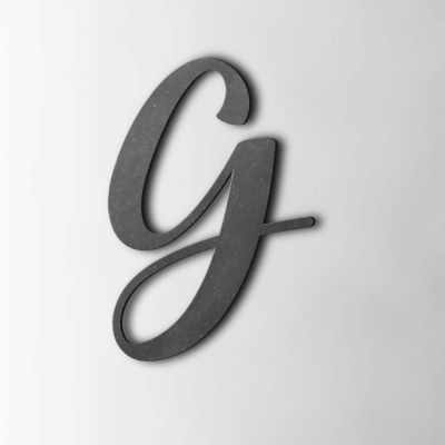 Houten Letter G Back To Black MDF Zwart - 1 Houten Letter G Back To Black MDF Zwart - 1