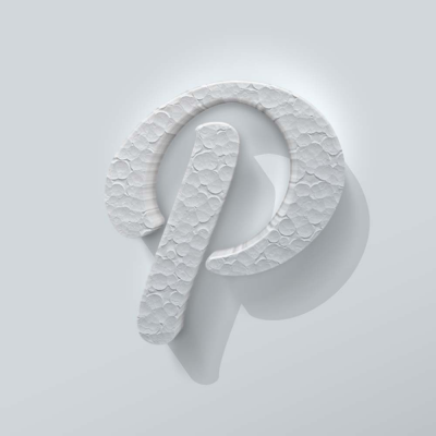 Piepschuim Letter P Back to Black - 1