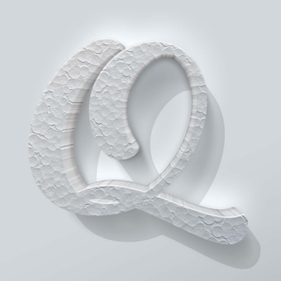 Piepschuim Letter Q Back to Black - 1