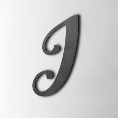 Houten Letter I Back To Black MDF Zwart - 1 Houten Letter I Back To Black MDF Zwart - 1