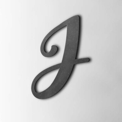 Houten Letter J Back To Black MDF Zwart - 1