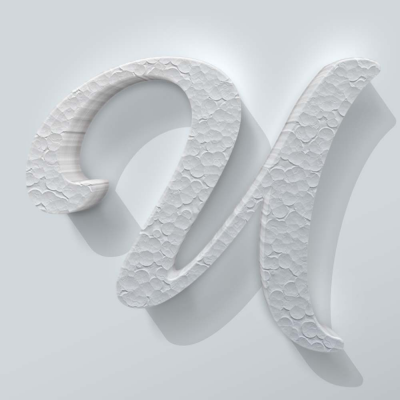 Piepschuim Letter U Back to Black - 1