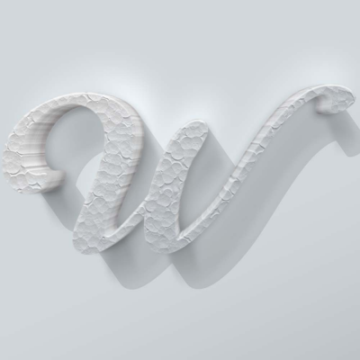 Piepschuim Letter W Back to Black - 1