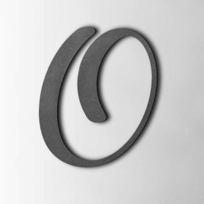 Houten Letter O Back To Black MDF Zwart - 1