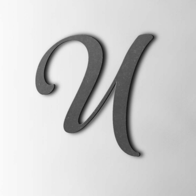 Houten Letter U Back To Black MDF Zwart - 1 Houten Letter U Back To Black MDF Zwart - 1