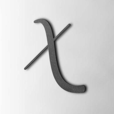 Houten Letter X Back To Black MDF Zwart - 1