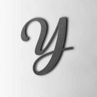 Houten Letter Y Back To Black MDF Zwart - 1 Houten Letter Y Back To Black MDF Zwart - 1