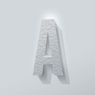 Piepschuim Letter A Bebas Neue - 1