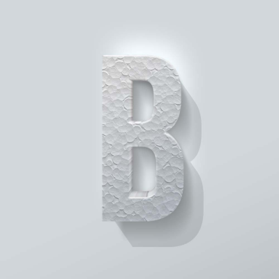 Piepschuim Letter B Bebas Neue - 1 Piepschuim Letter B Bebas Neue - 1