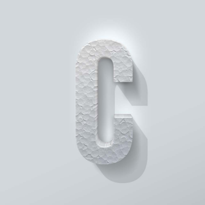 Piepschuim Letter C Bebas Neue - 1