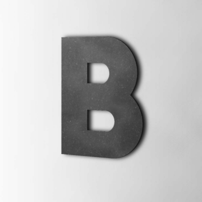 Houten Letter B Big John MDF Zwart - 1