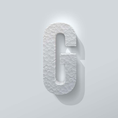 Piepschuim Letter G Bebas Neue - 1