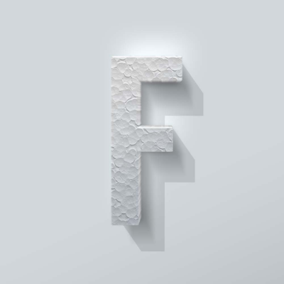 Piepschuim Letter F Bebas Neue - 1 Piepschuim Letter F Bebas Neue - 1