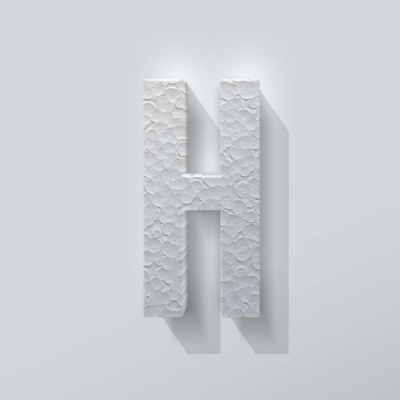 Piepschuim Letter H Bebas Neue - 1