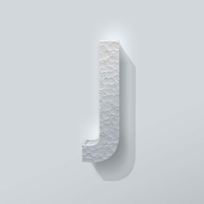 Piepschuim Letter J Bebas Neue - 1 Piepschuim Letter J Bebas Neue - 1