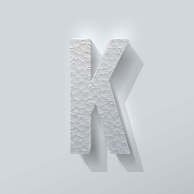 Piepschuim Letter K Bebas Neue - 1