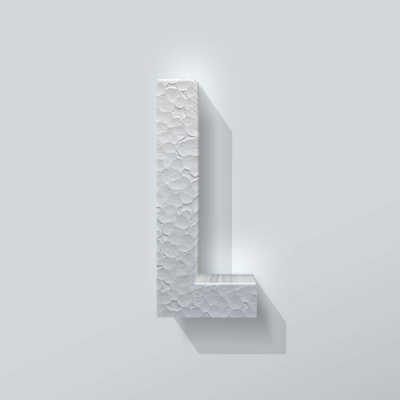 Piepschuim Letter L Bebas Neue - 1